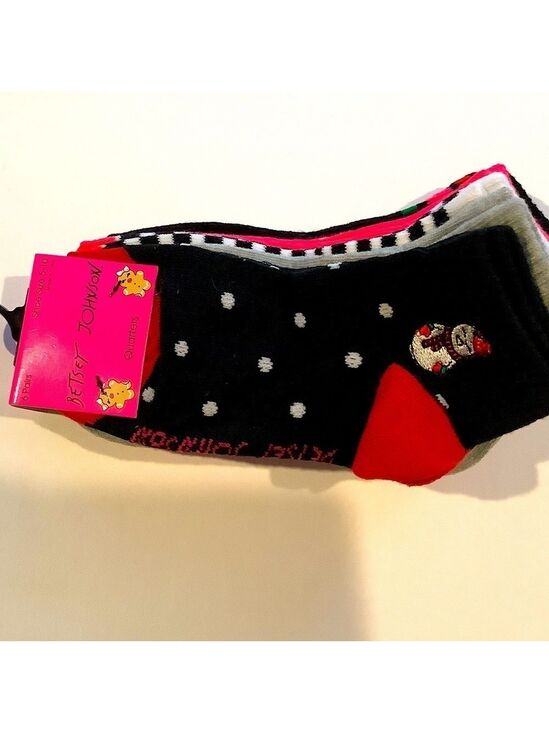 Betsey Johnson Accessories - Betsey Johnson Christmas Holiday Quarters Socks 6 Pairs New